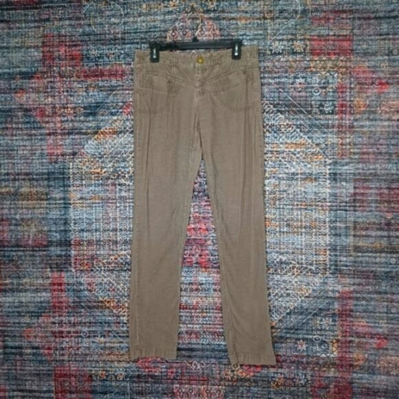 athleta womens solid gray skinny Dipper stretch corduroy hiking pants 4x30 EUC - Picture 1 of 7
